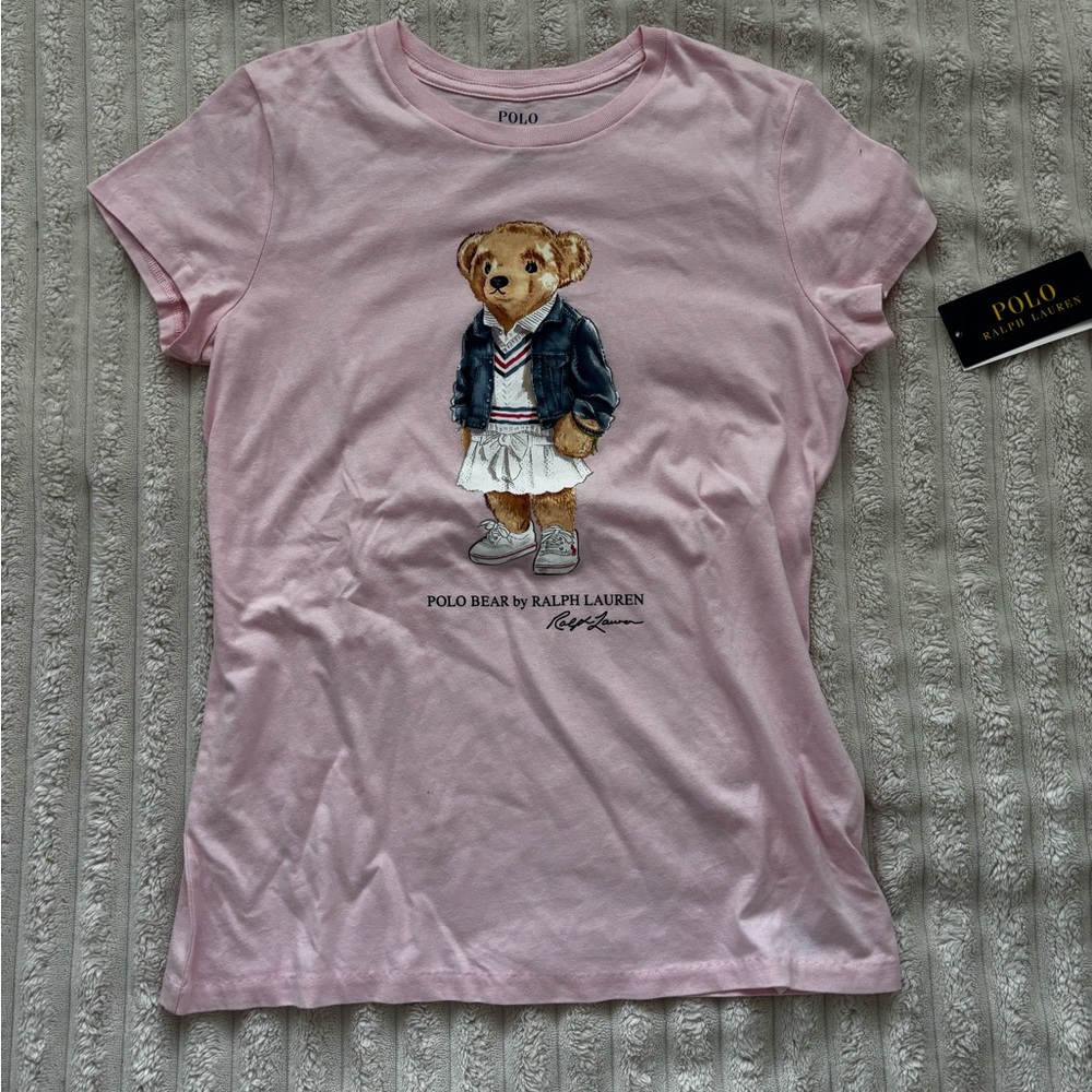 Pink Ralph Lauren Bear Tee (kids size)
